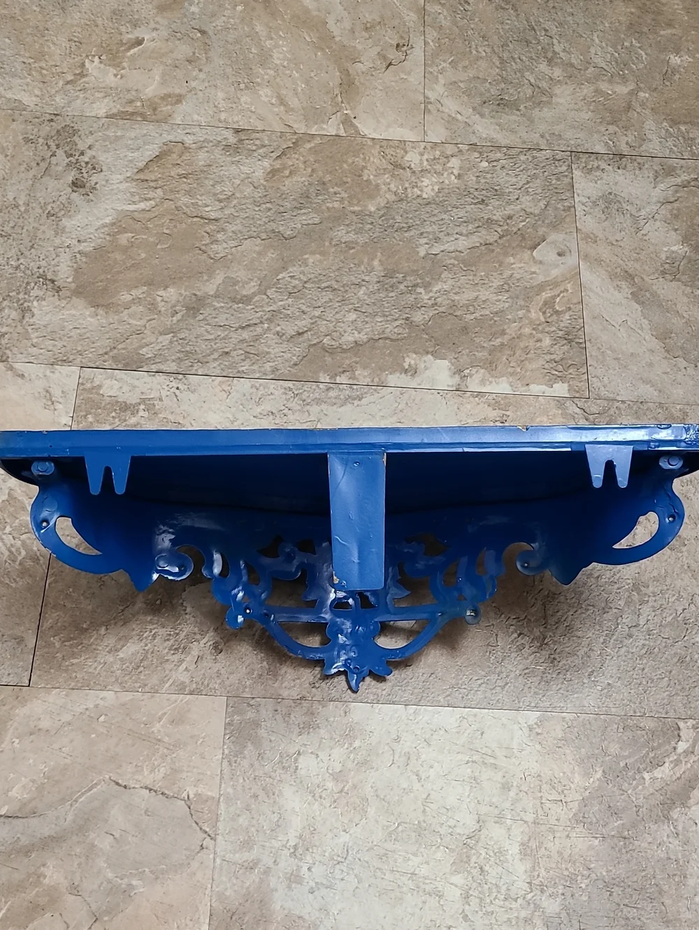 Vintage 1969 Dart Industries Wall Shelf 3025 Blue Floral Rococo Baroque Ornate